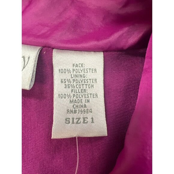 NWT Zenergy By Chicos Womens Pink Shimmer Romana Ruched Zip Puffer Vest Size - Picture 7 of 16